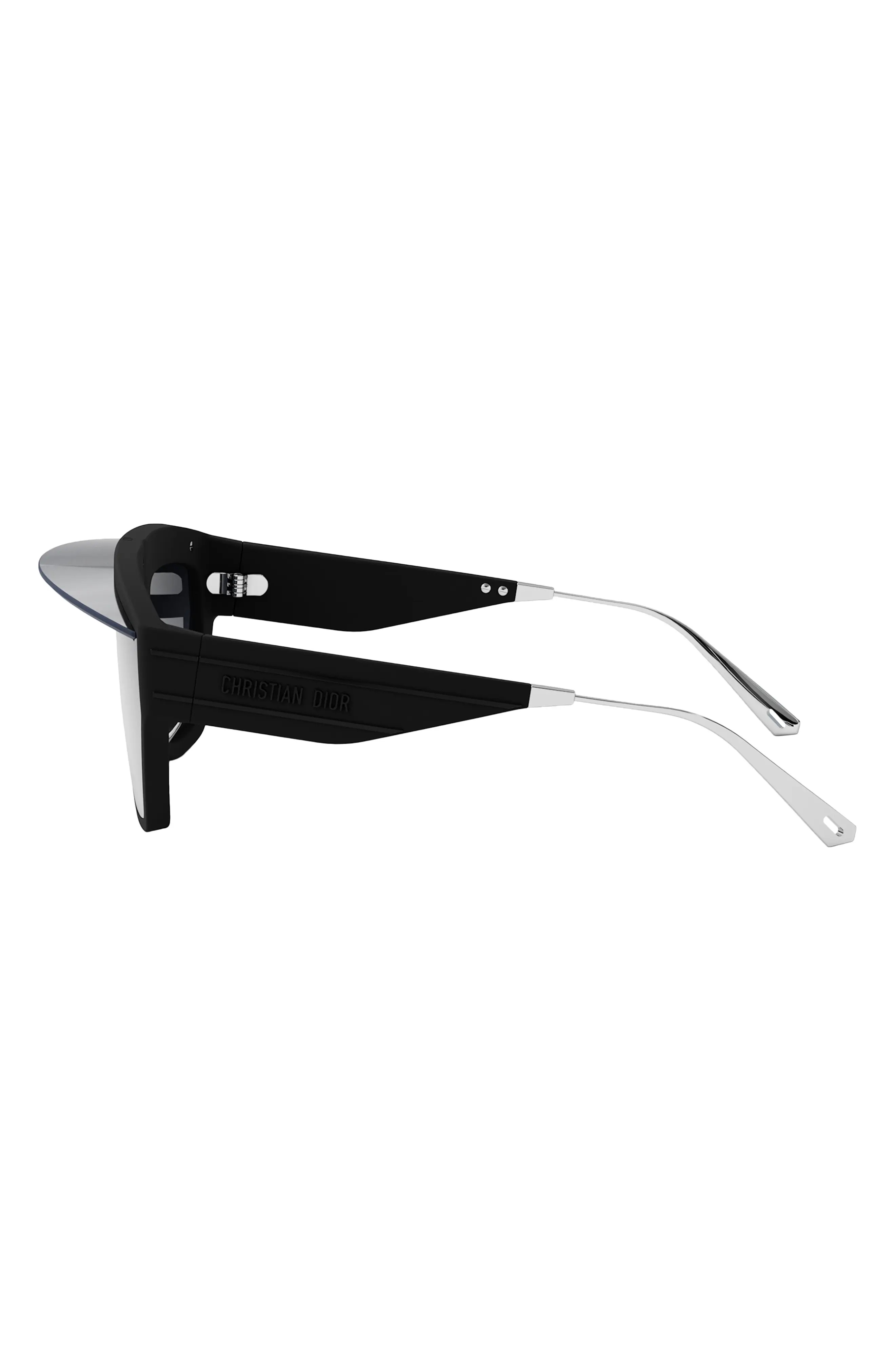 'DiorClub M7U Mask Sunglasses in Matte Black /Smoke Mirror - 6