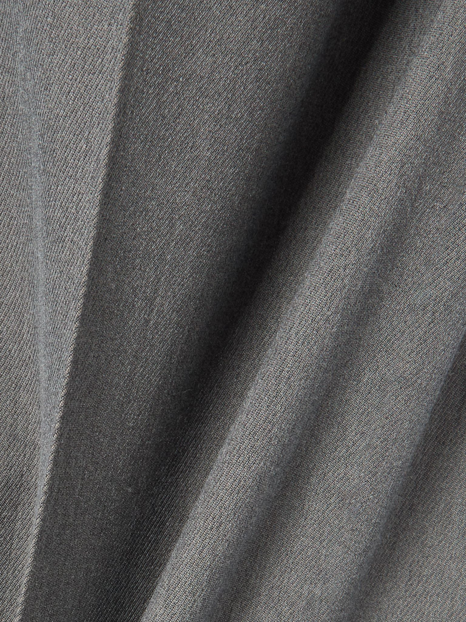 Pleated wool-blend straight-leg pants Gray - 5