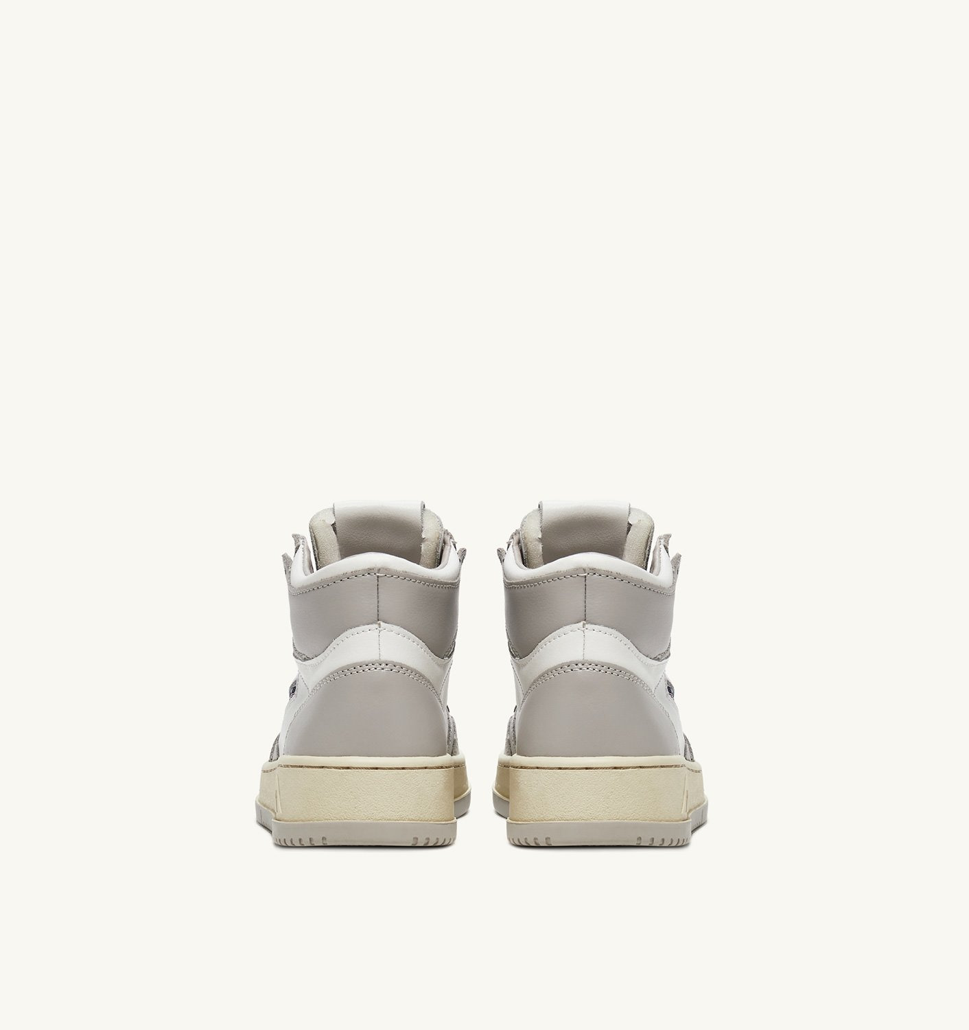 MEDALIST MID BICOLOR SNEAKERS IN WHITE AND VAPOR LEATHER - 3