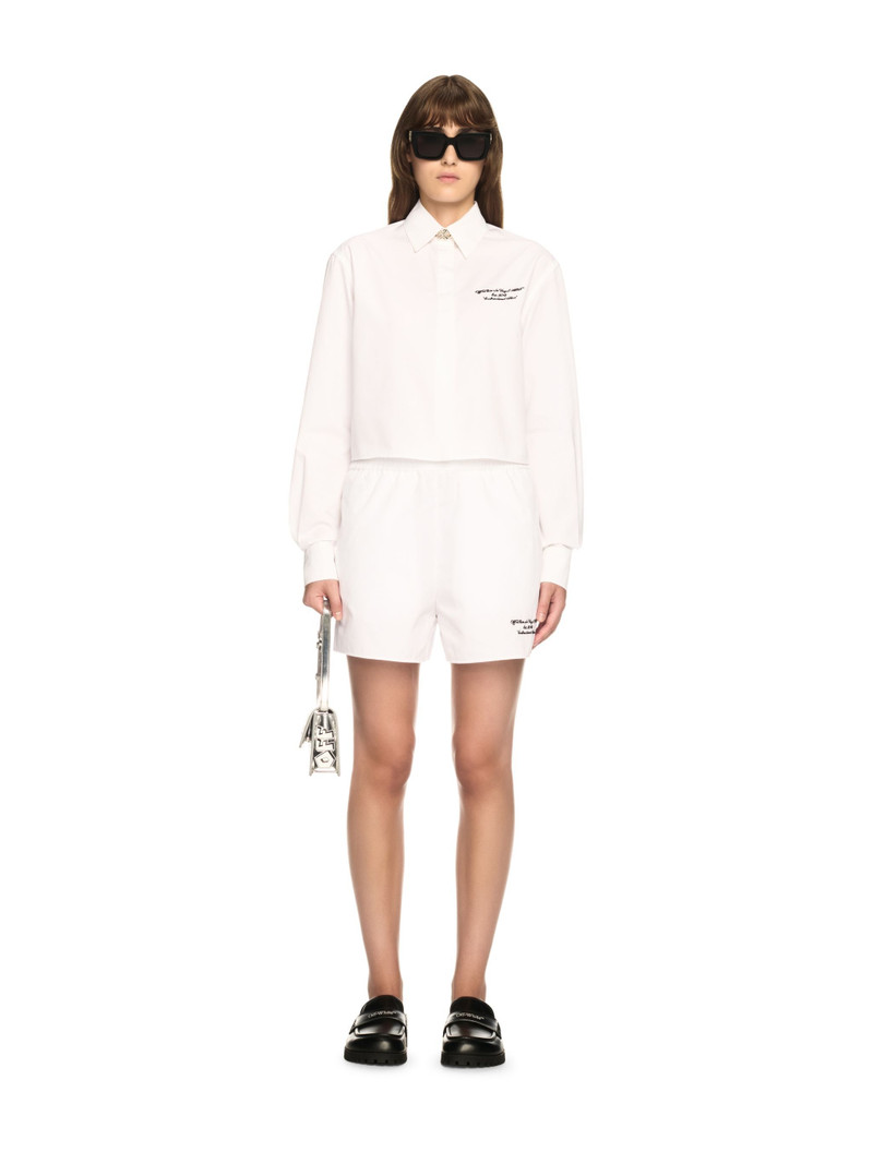 Off-White White Poplin Boxy Long-sleeved Shirt outlook