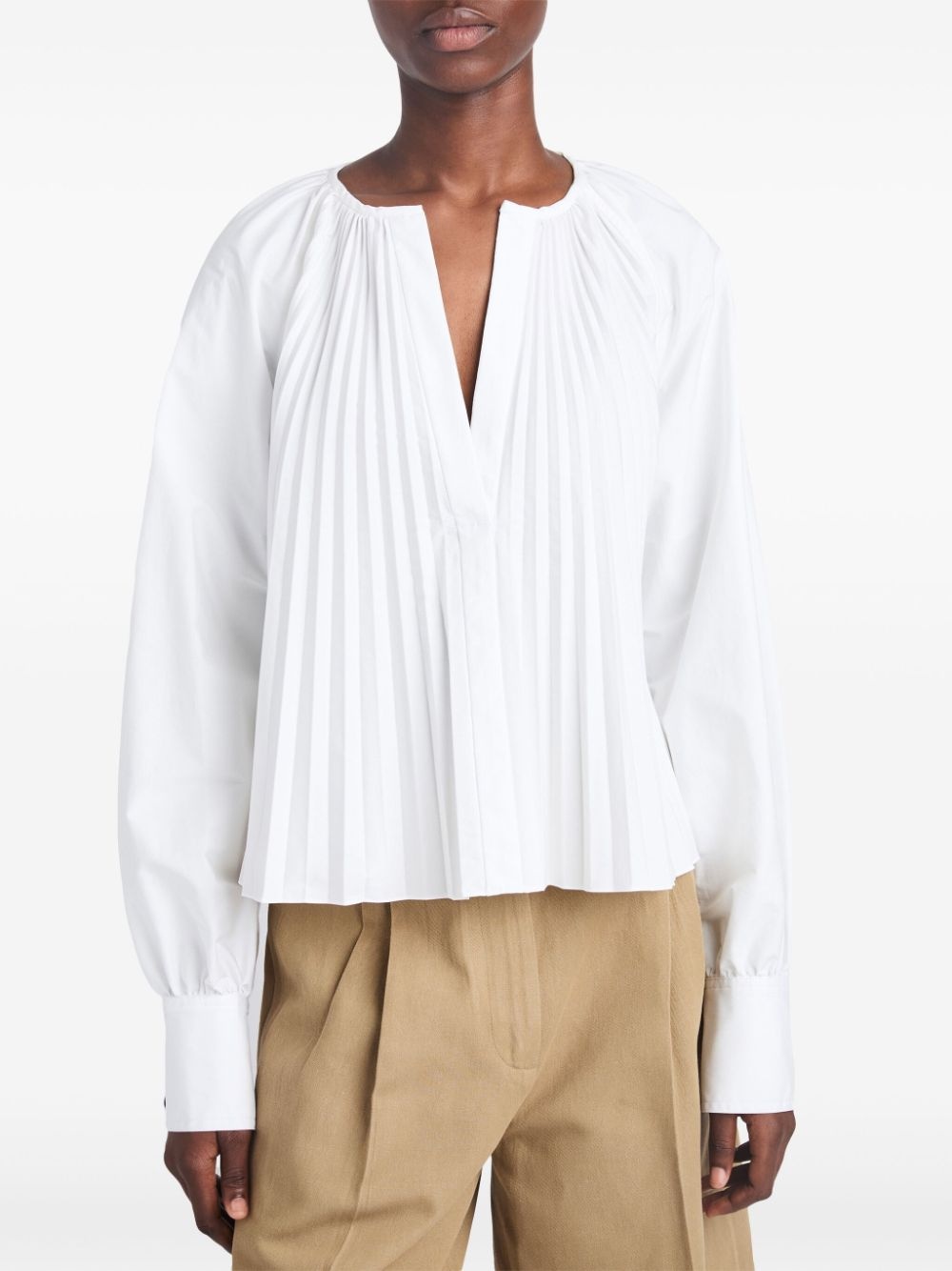 Monica pleat-detailing blouse - 6