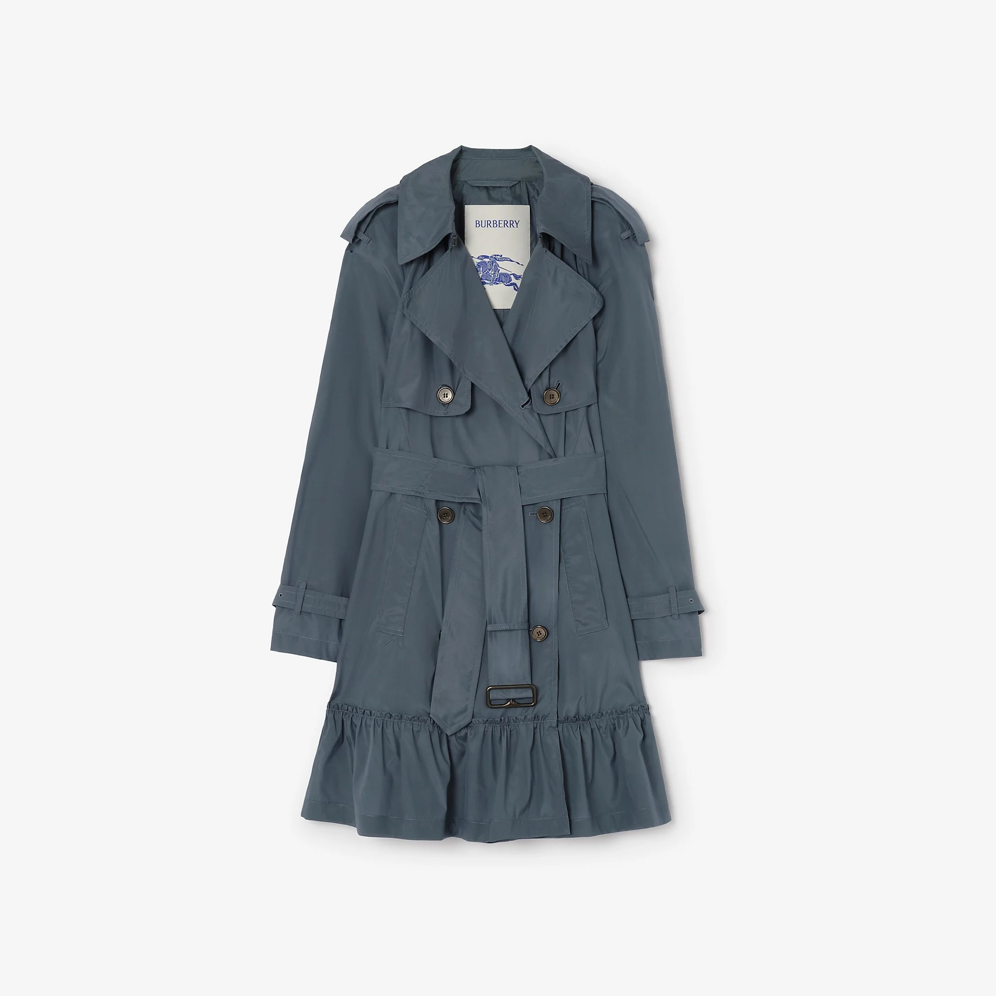 Short Silk Tillydrine Trench Coat - 1