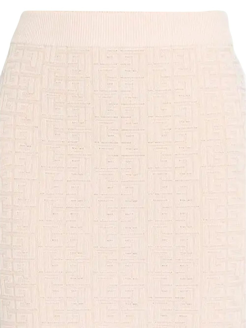 Balmain monogram knitted mini skirt outlook