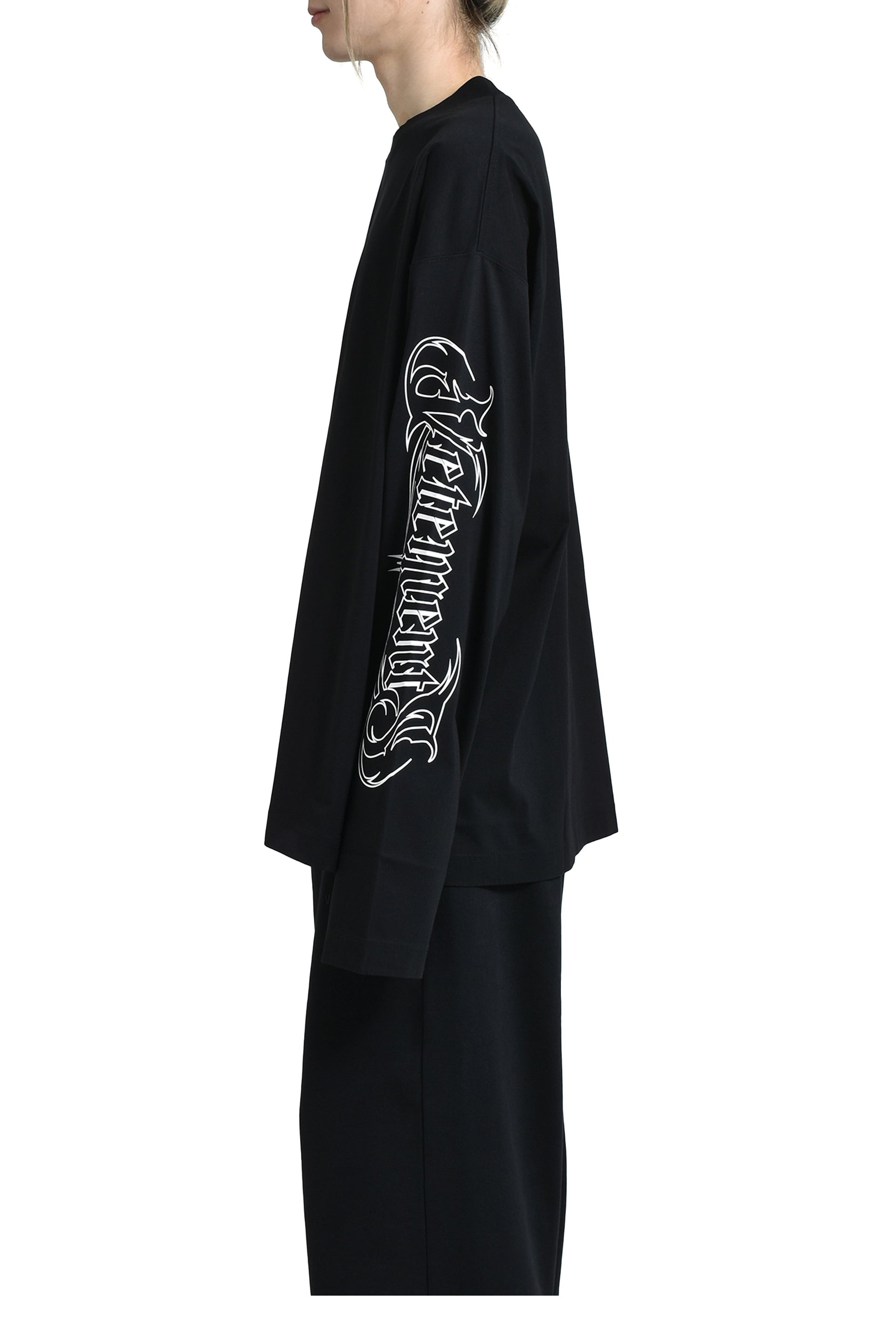 METAL PRINTED LONGSLEEVE / BLK - 3