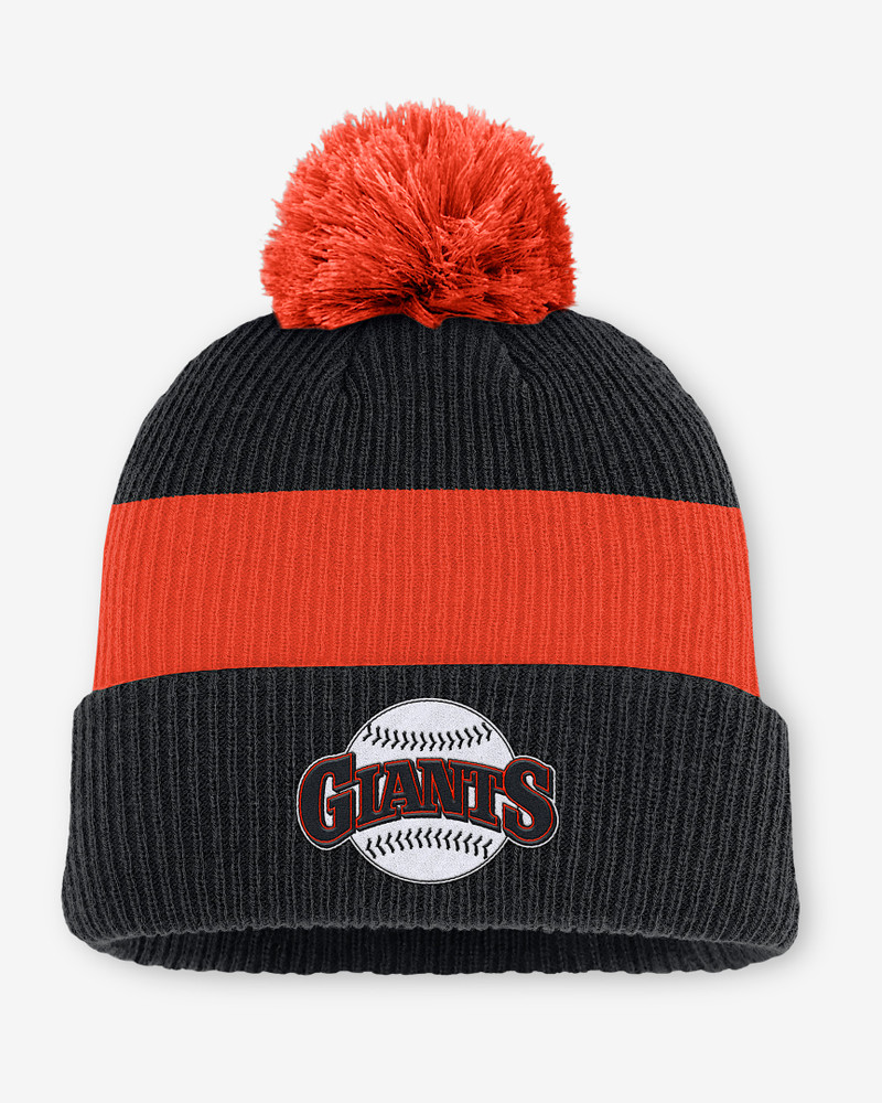 San Francisco Giants Cooperstown Peak Men's Nike MLB Cuffed Pom Beanie 1