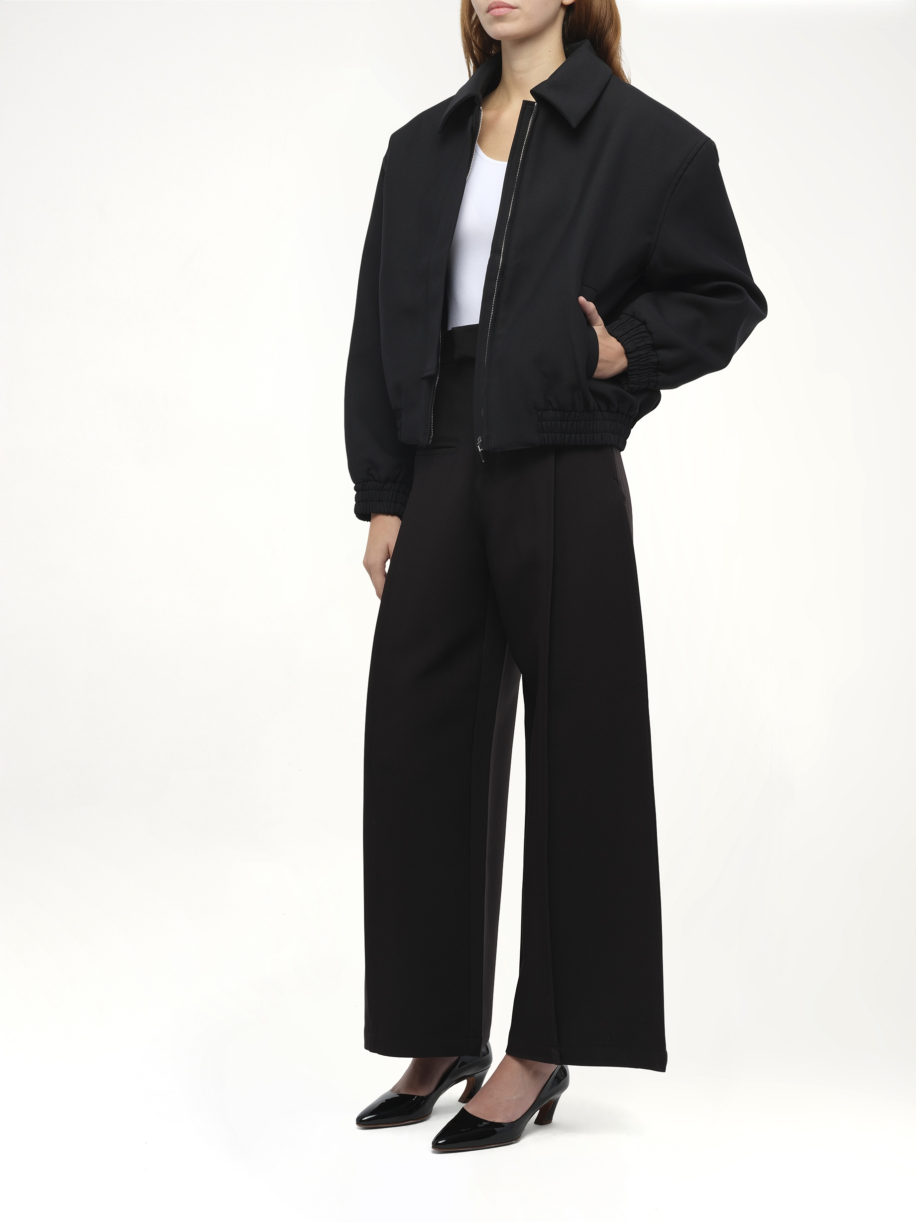 Zip Shoulder Jacket in Black - 4