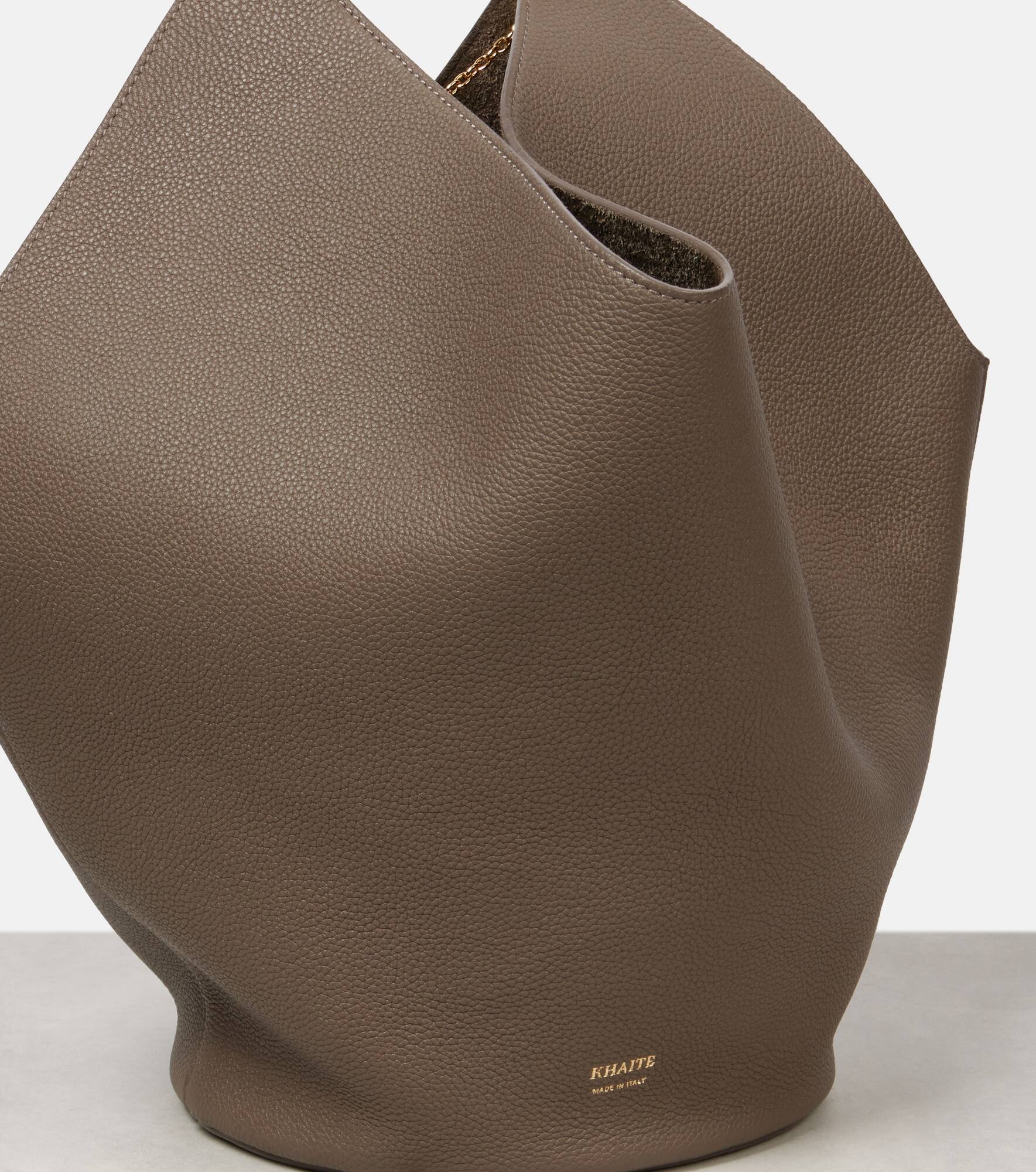 Lotus Small leather tote bag - 6