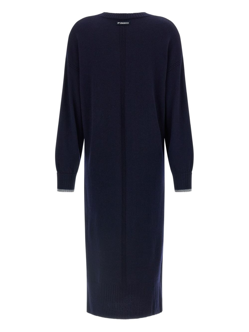 crew-neck contrast-trim maxi dress - 2