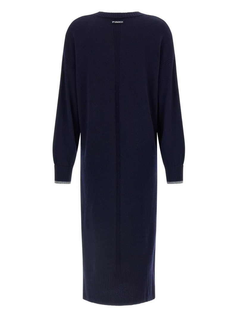 PINKO crew-neck contrast-trim maxi dress outlook