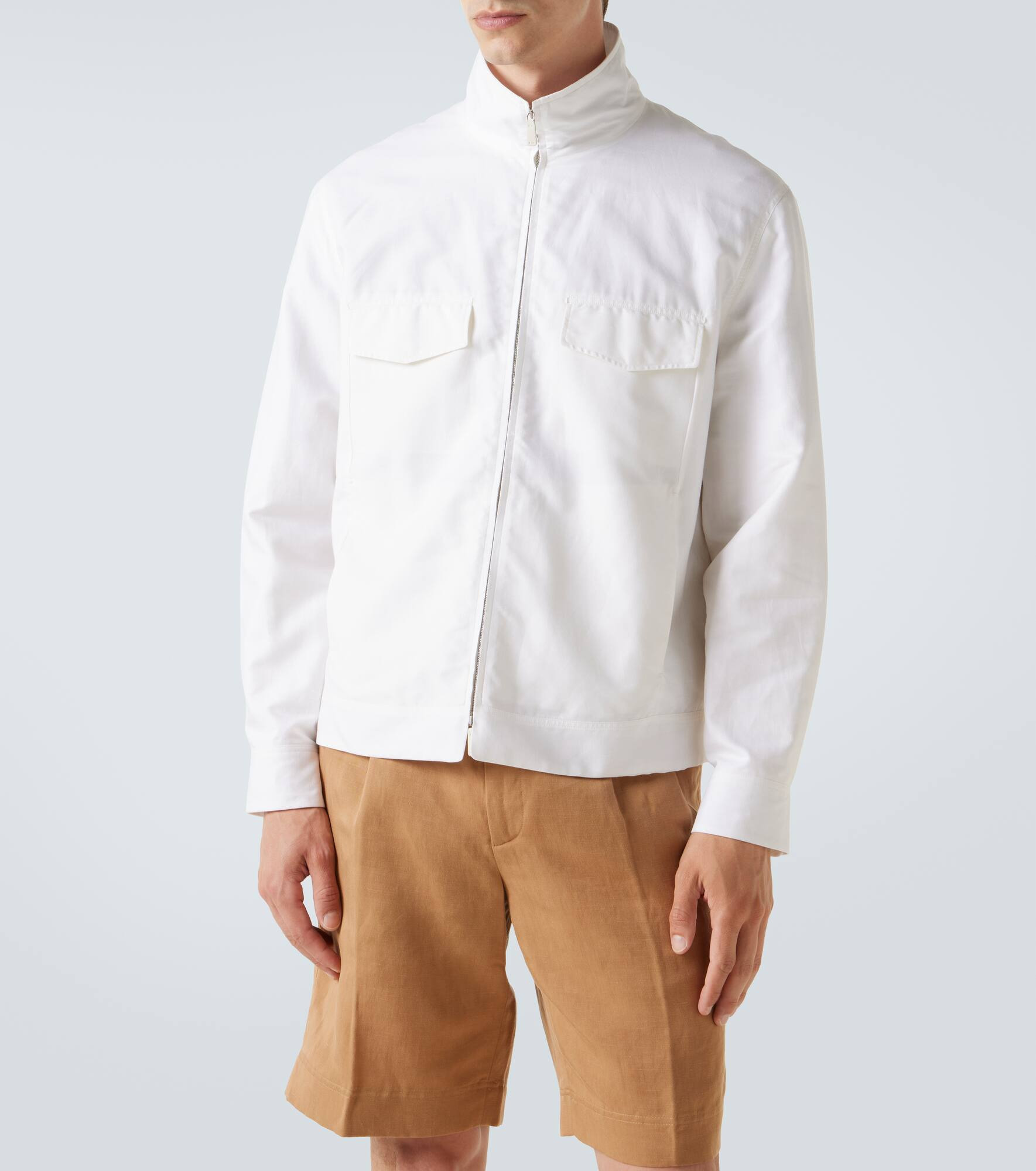 Cotton, linen, and silk jacket - 3