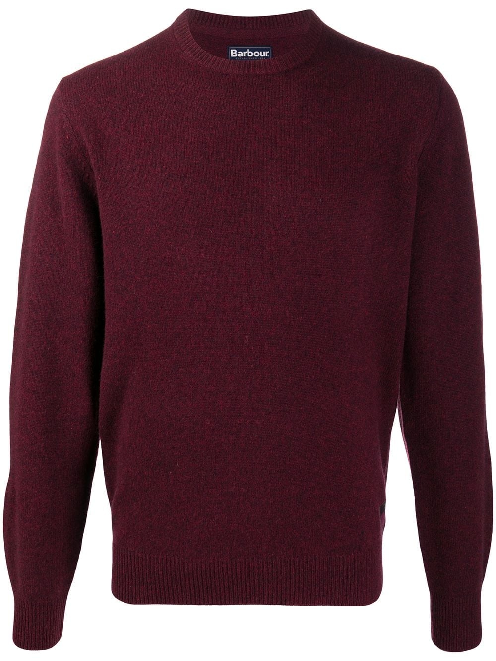 patch crew neck jumper - 1