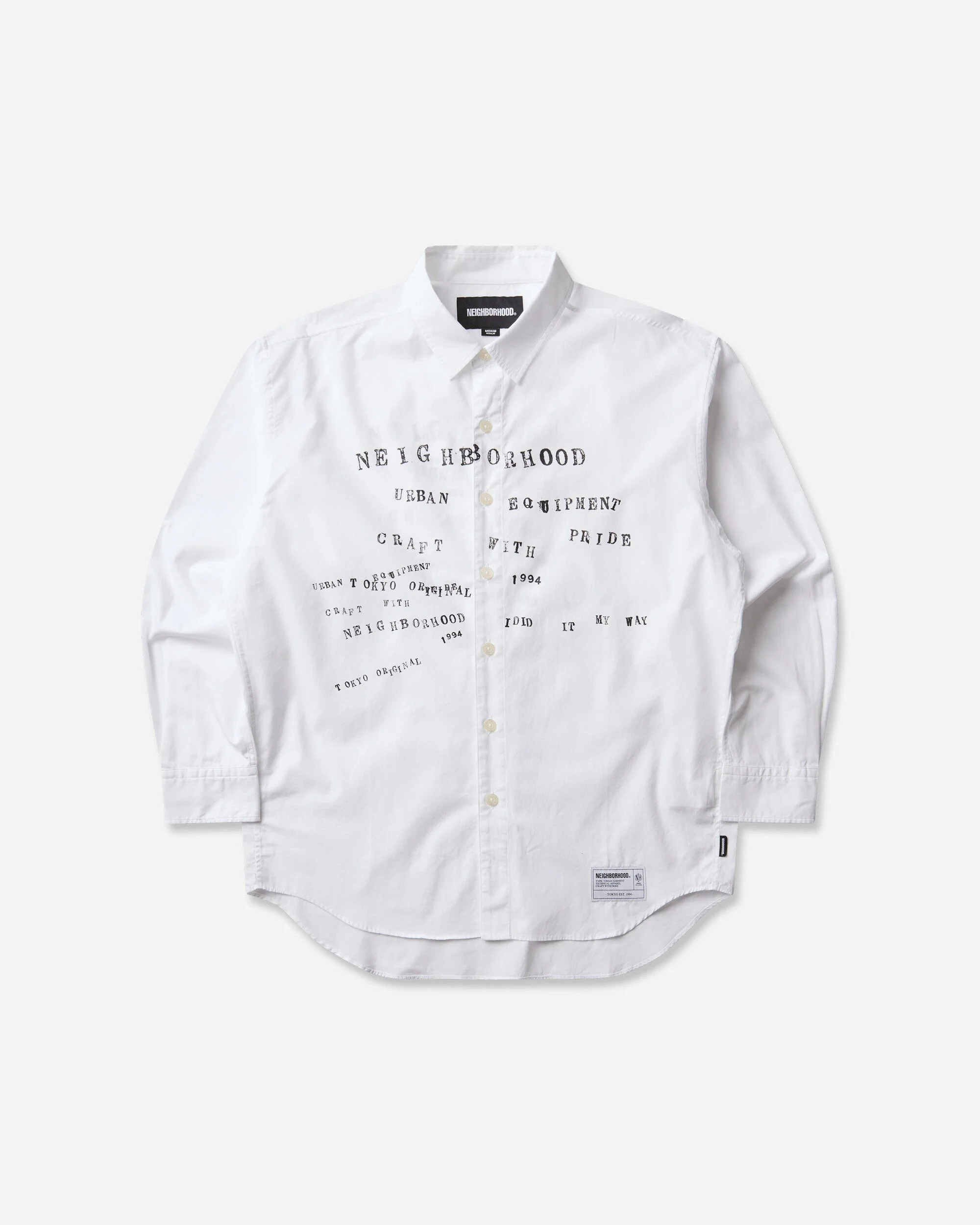 Men's Typographic Longsleeve Shirt White - 1