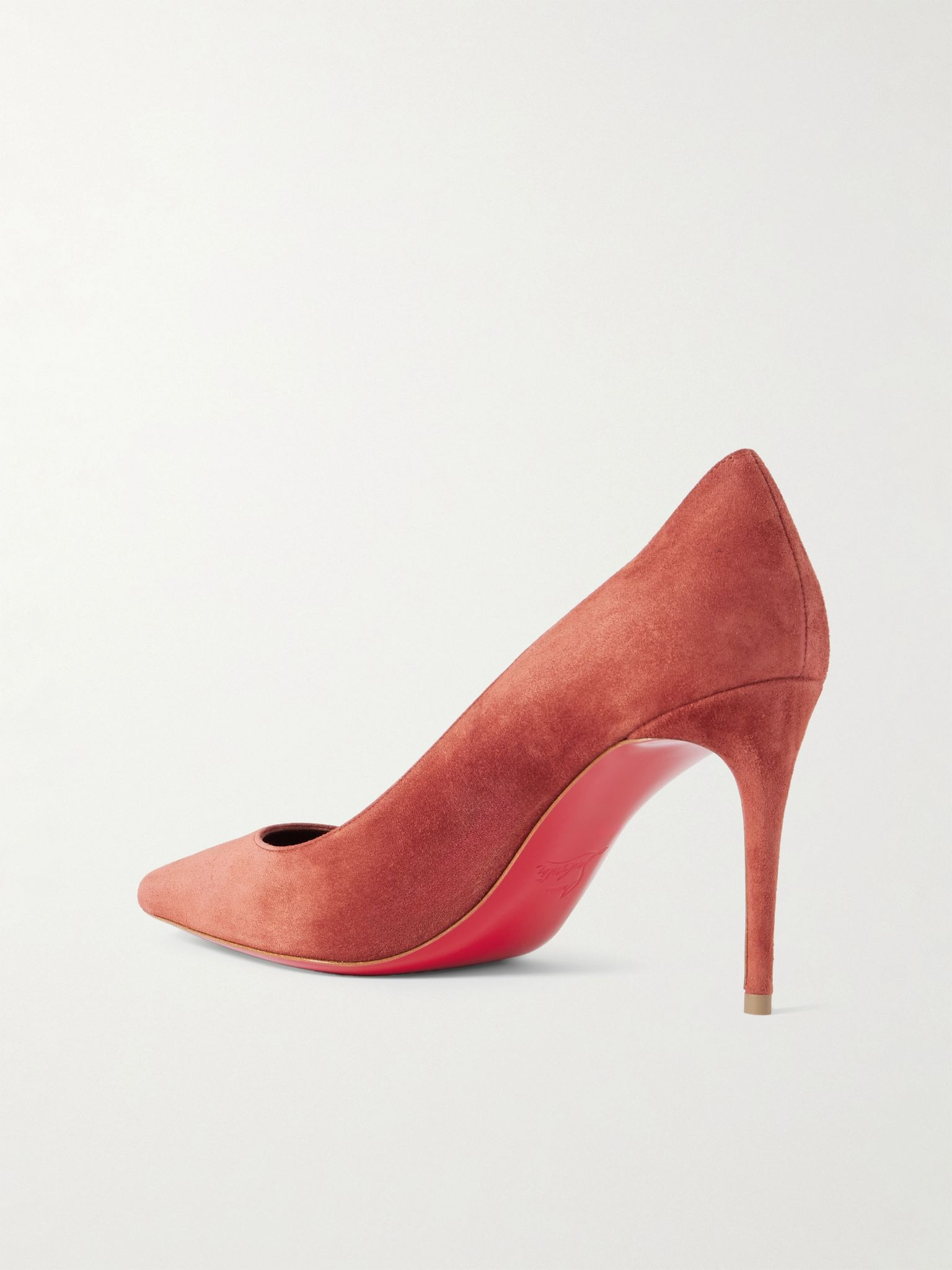 Kate 85 suede point-toe pumps Brick - 3