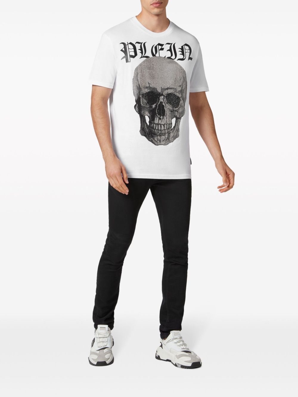 crystal-embellished cotton T-shirt - 2