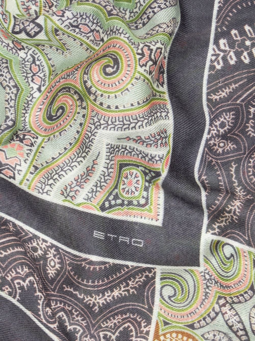 paisley-print fringed shawl - 2