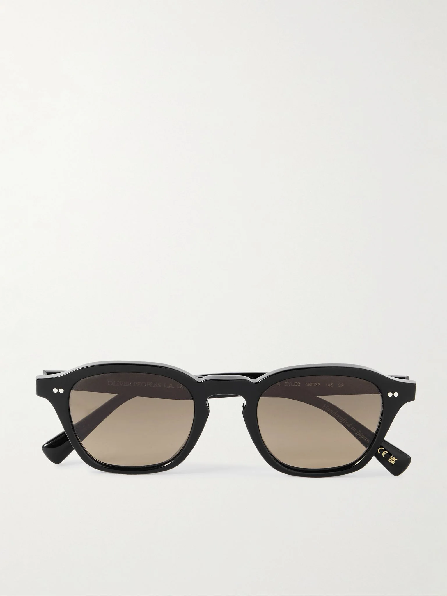Eyles D-Frame Acetate Polarised Sunglasses Black - 1