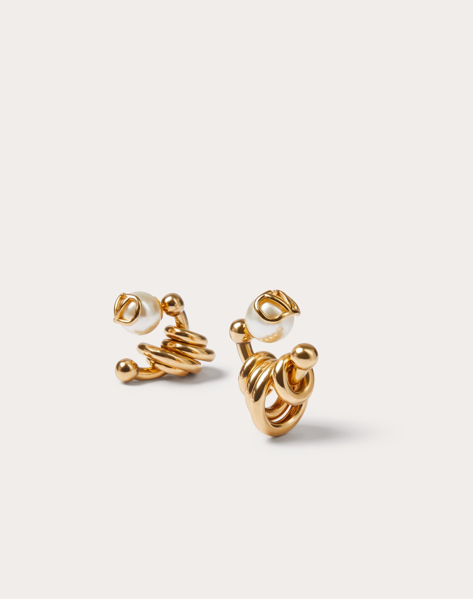 VLOGO SIGNATURE METAL AND GLASS BEAD EARRINGS - 3