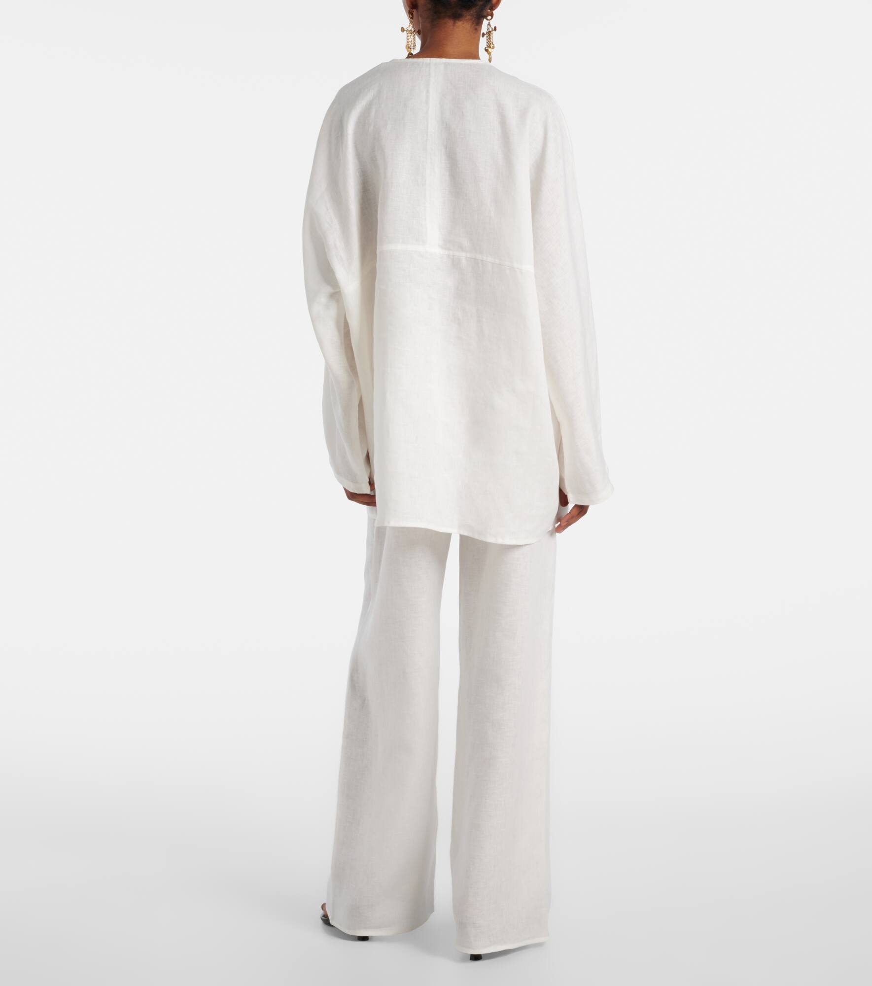 Oversized linen top - 3