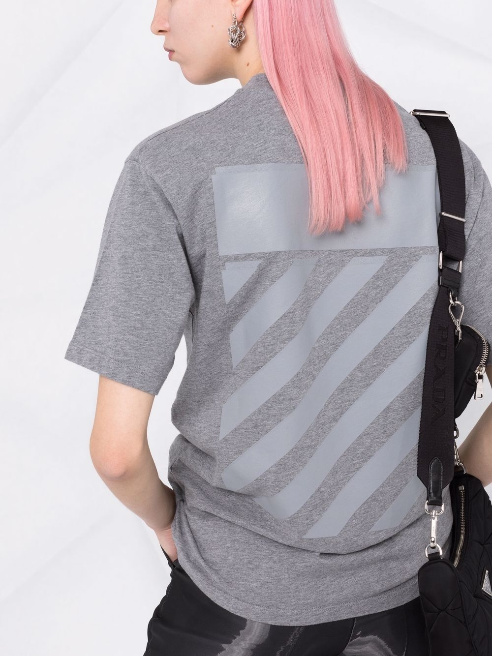 Diag-print T-shirt - 3