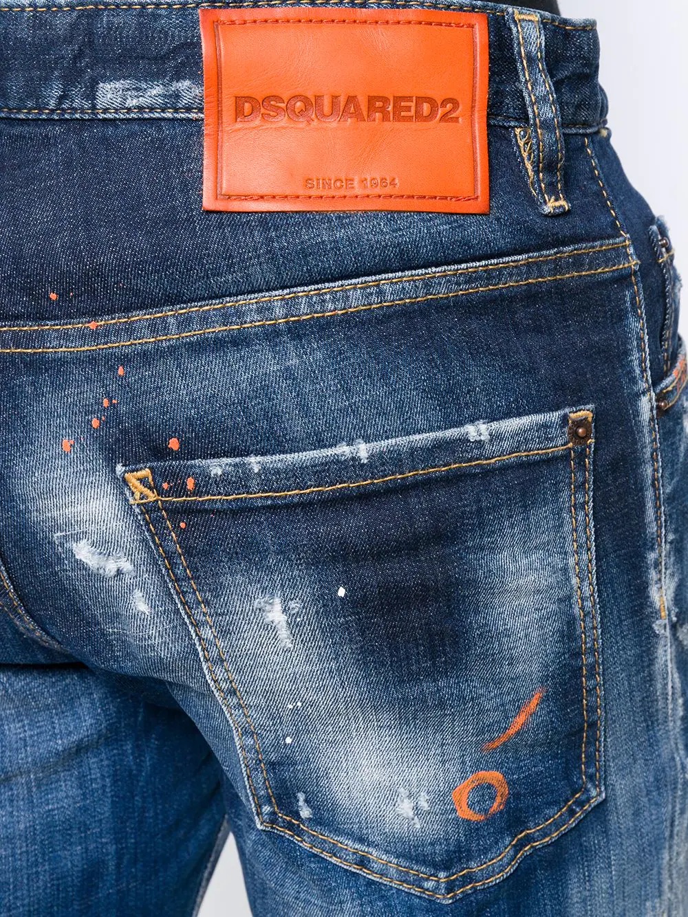 paint splatter stonewashed jeans - 5