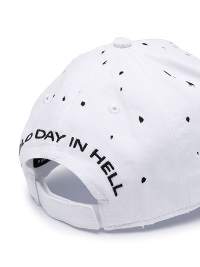 PHILIPP PLEIN paint splatter logo baseball cap outlook