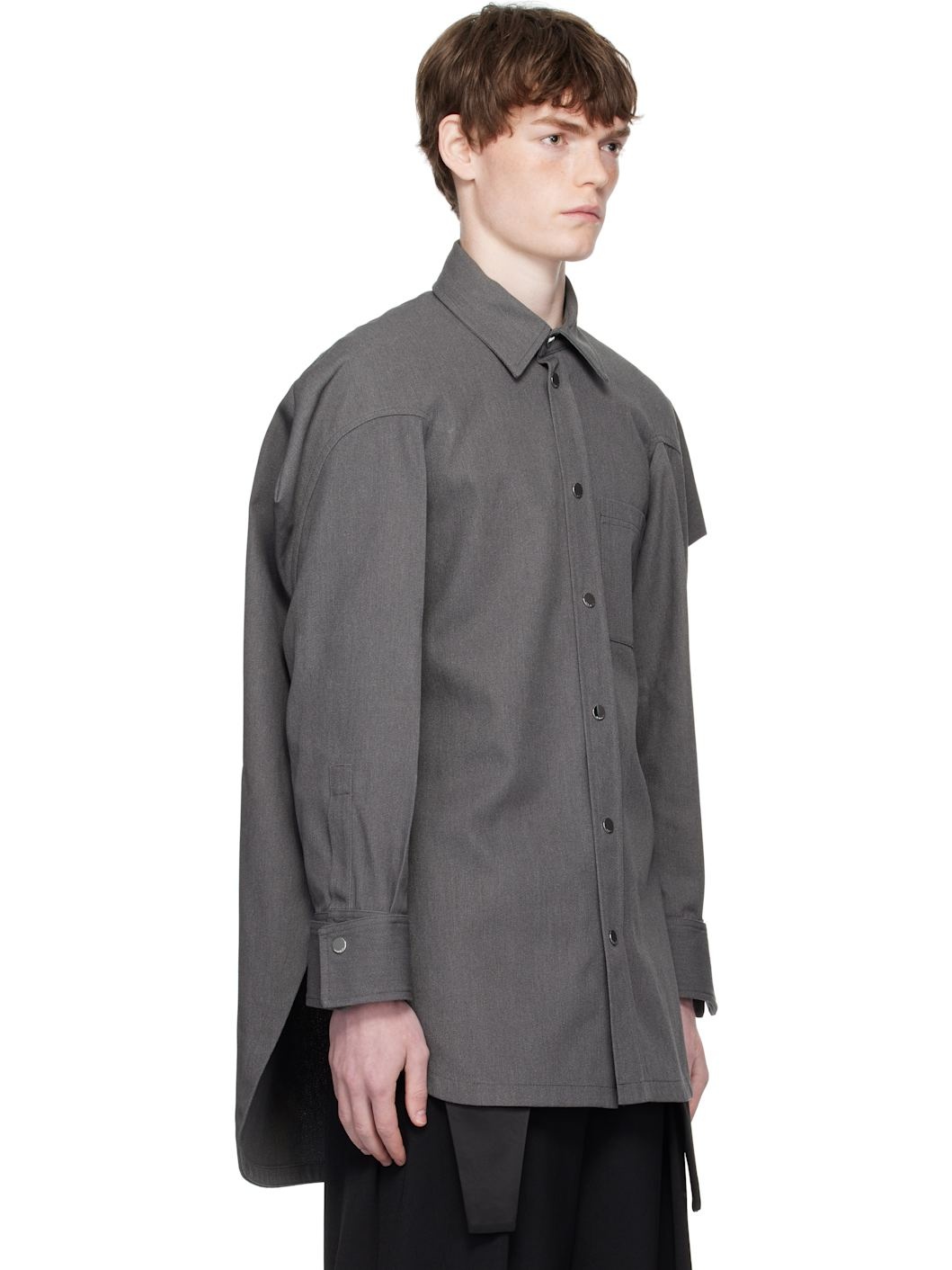 Gray Canvas Shirt - 2
