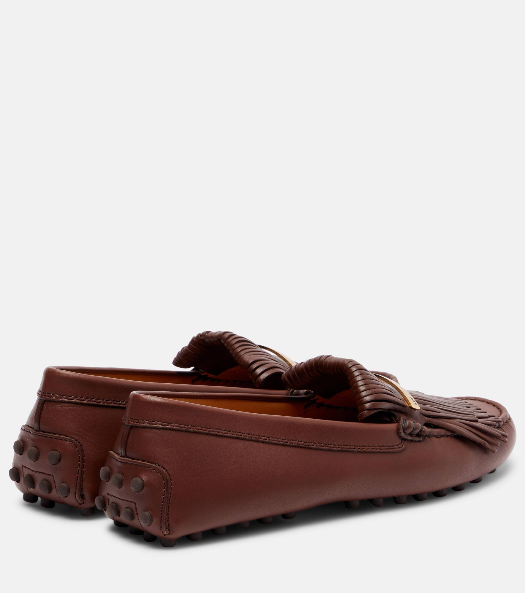 Gommino fringed leather driving shoes - 2