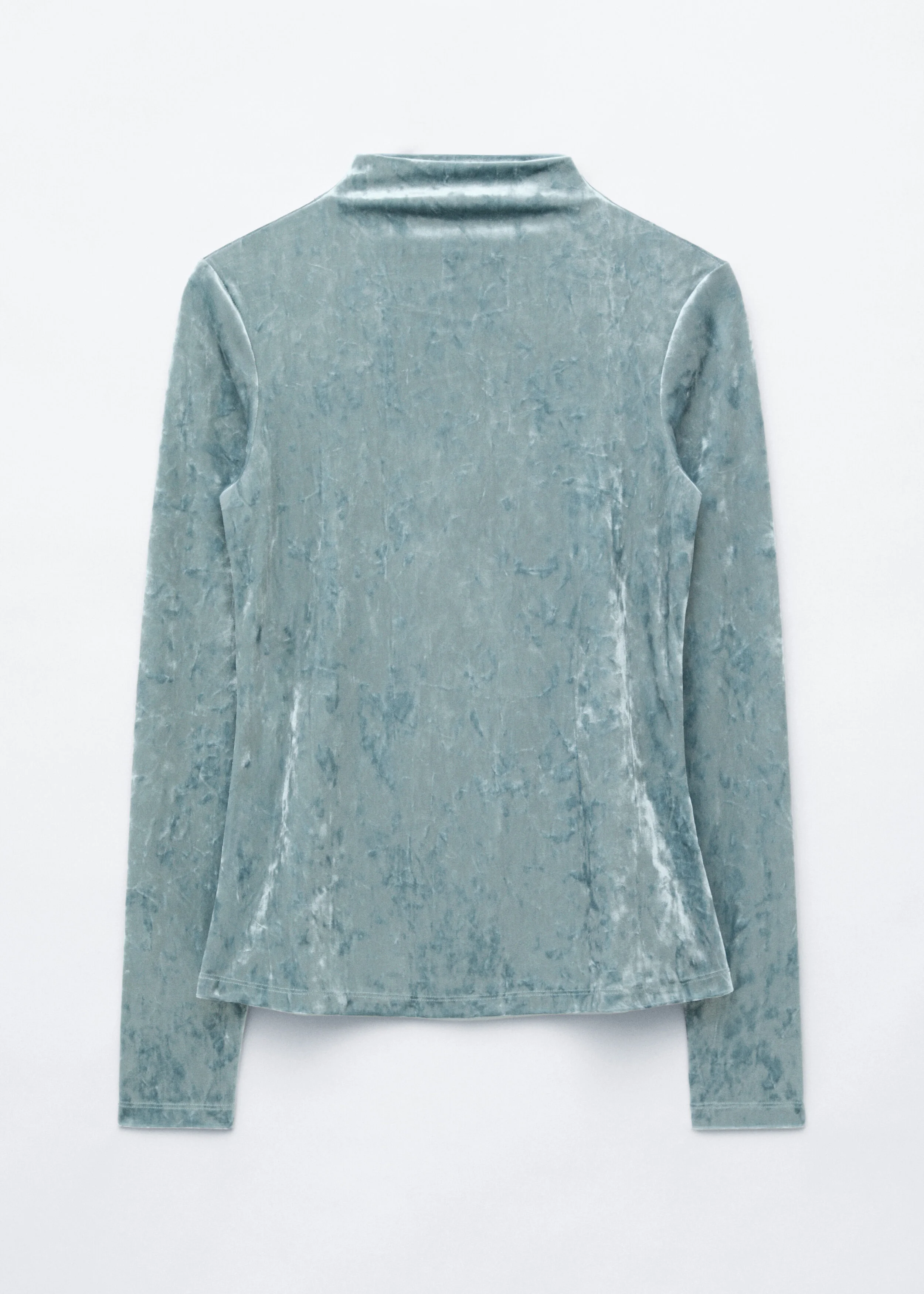 Velvet Mock Neck Top - 1