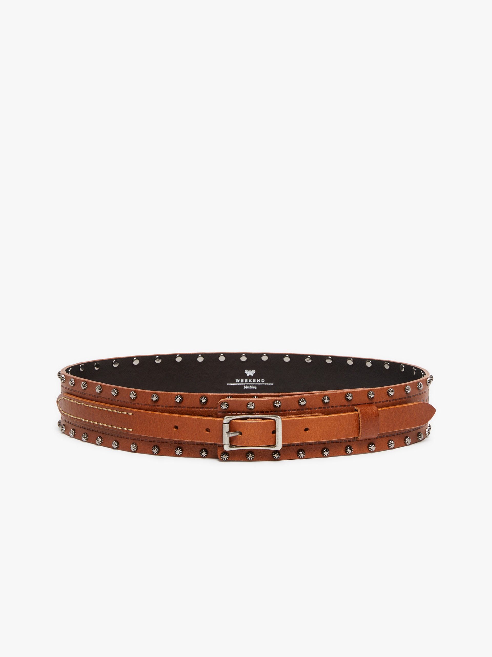 CITRATO Studded leather belt - 1