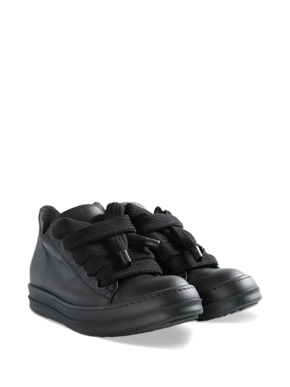 lace-up leather sneakers - 2