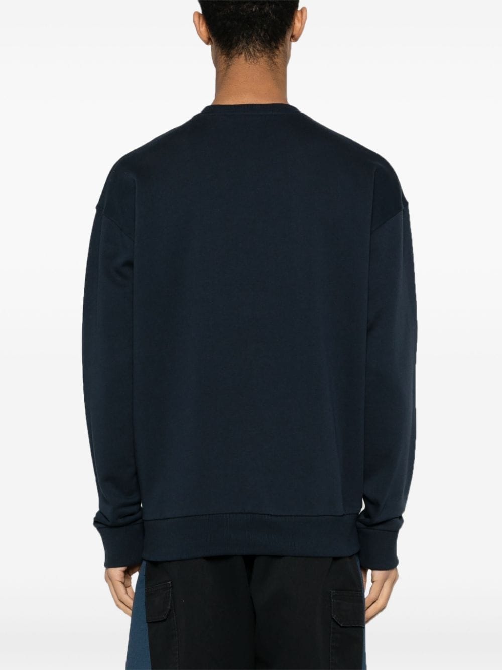 logo-embroidered cotton sweatshirt - 4