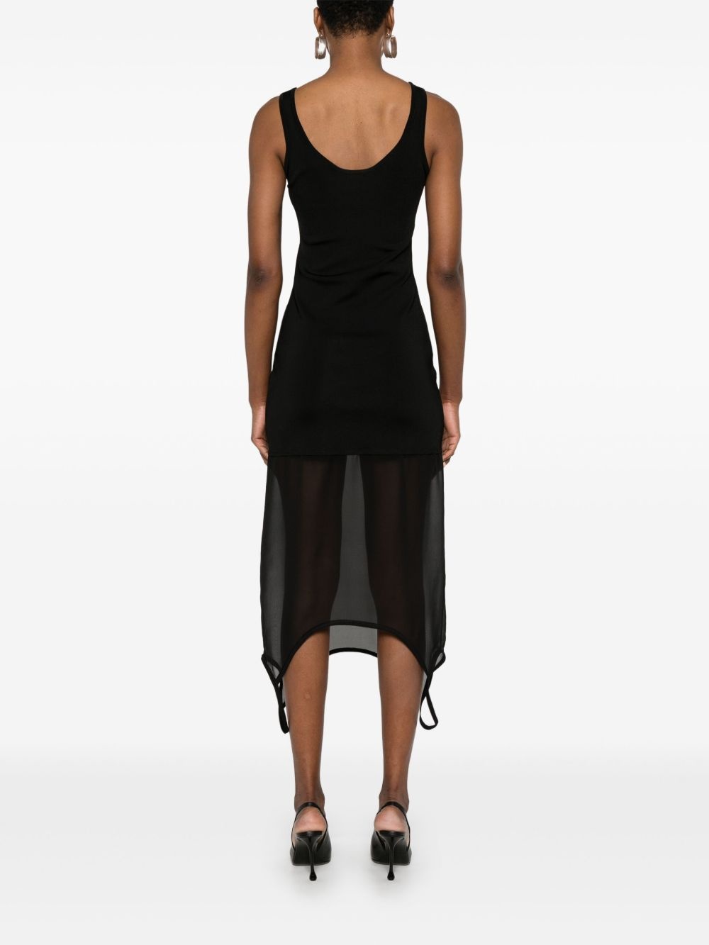 trompe-l’oeil-effect midi dress - 4