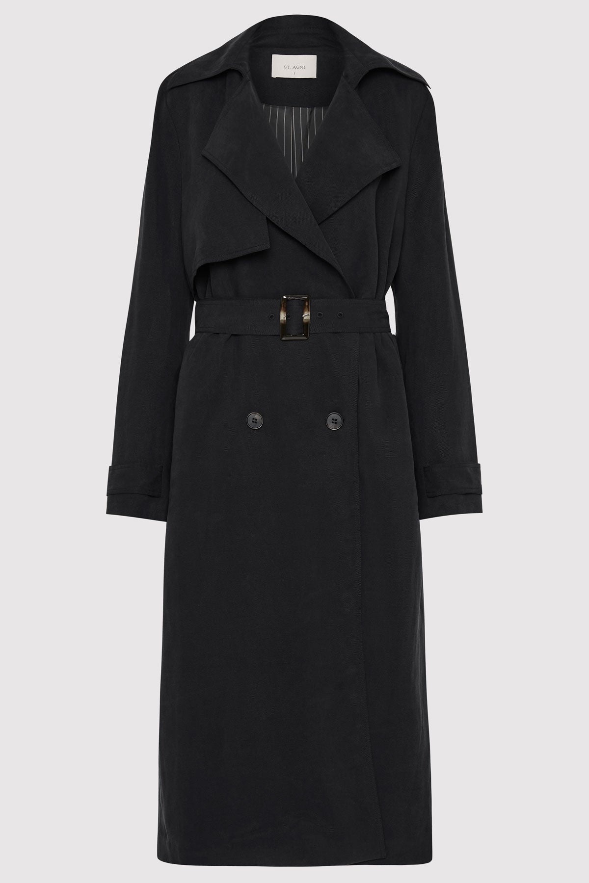 Soft Tailored Trench - Black - 1