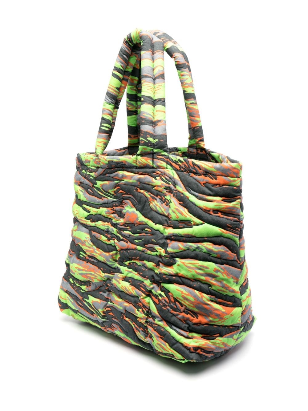 camouflage-print puffer tote bag - 5