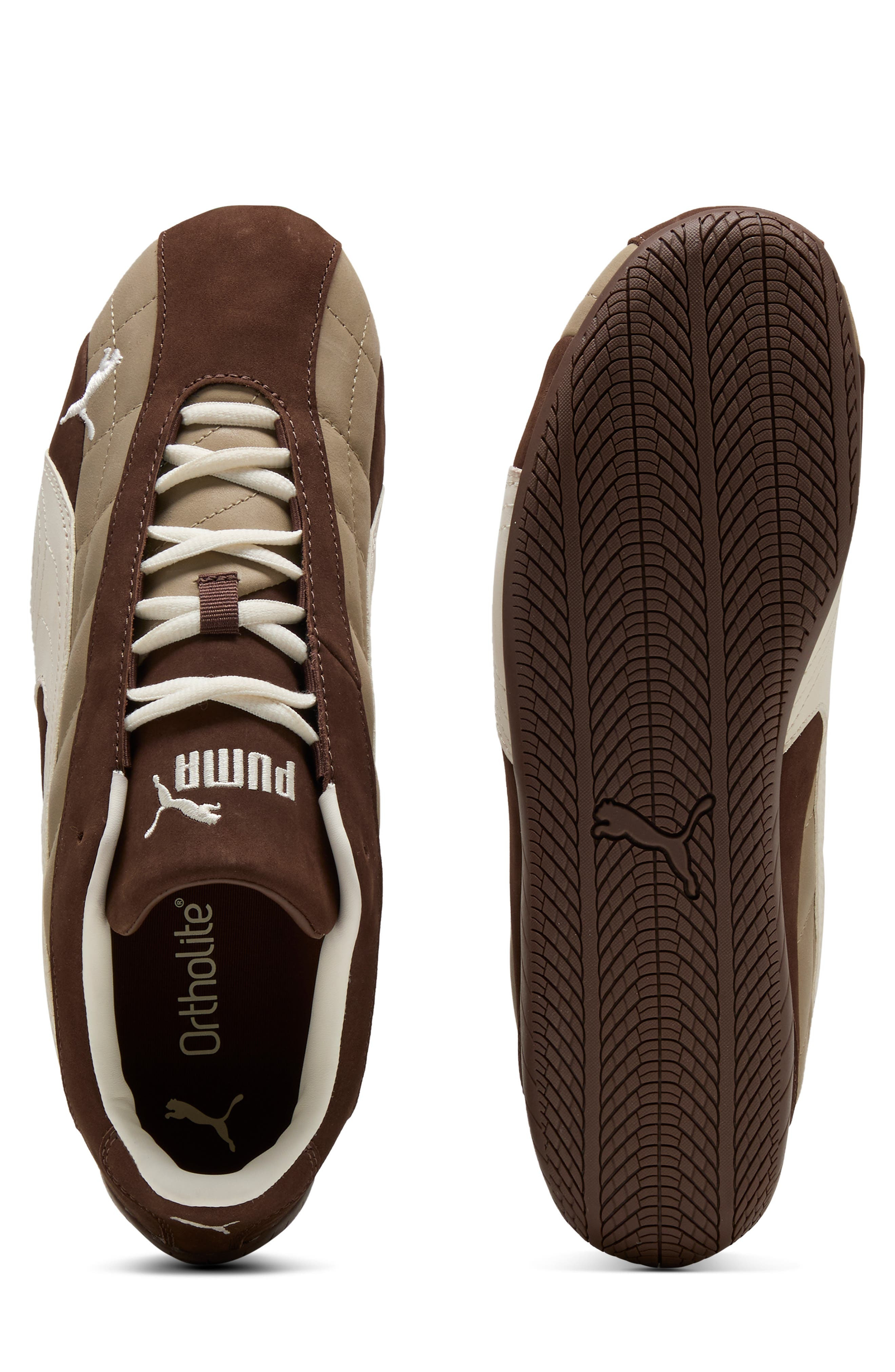 PUMA Speedcat Plus Quilted Sneaker in Espresso Brown/Warm White at Nordstrom - 5
