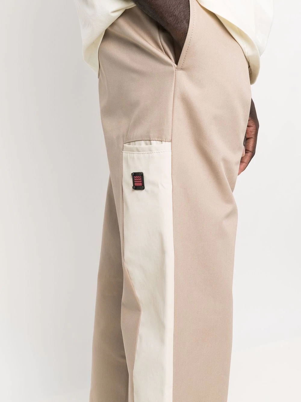 contrasting panel detail trousers - 5