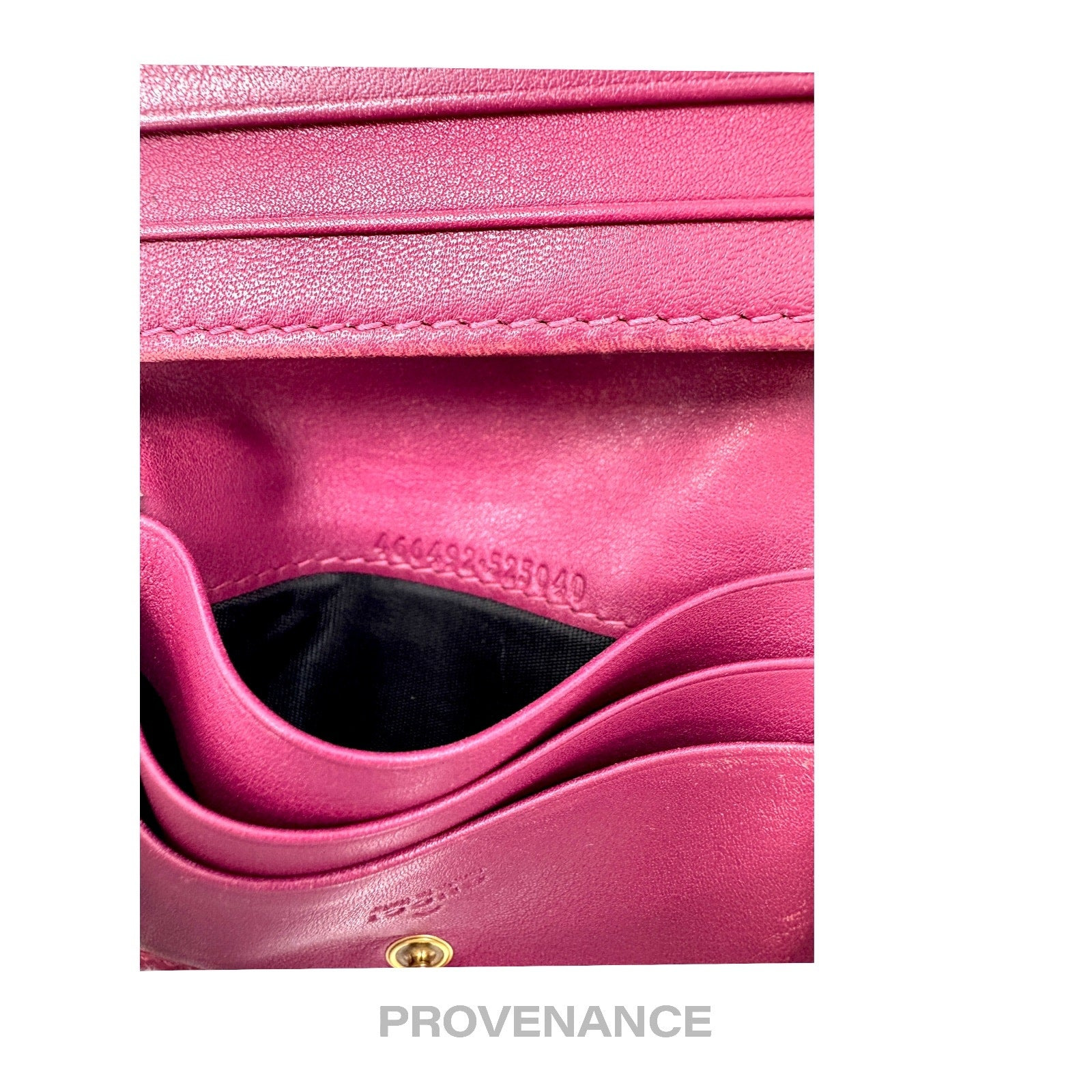 Gucci GG Marmont Card Holder Wallet - LOVE Pink Quilted - 8