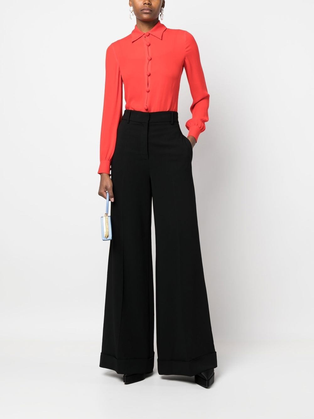 mid-rise palazzo pant - 2