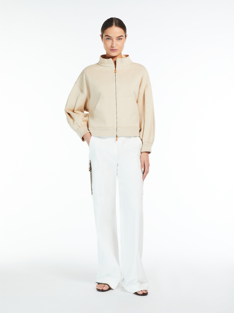 Max Mara GASTONE Cropped cotton logo blouse outlook