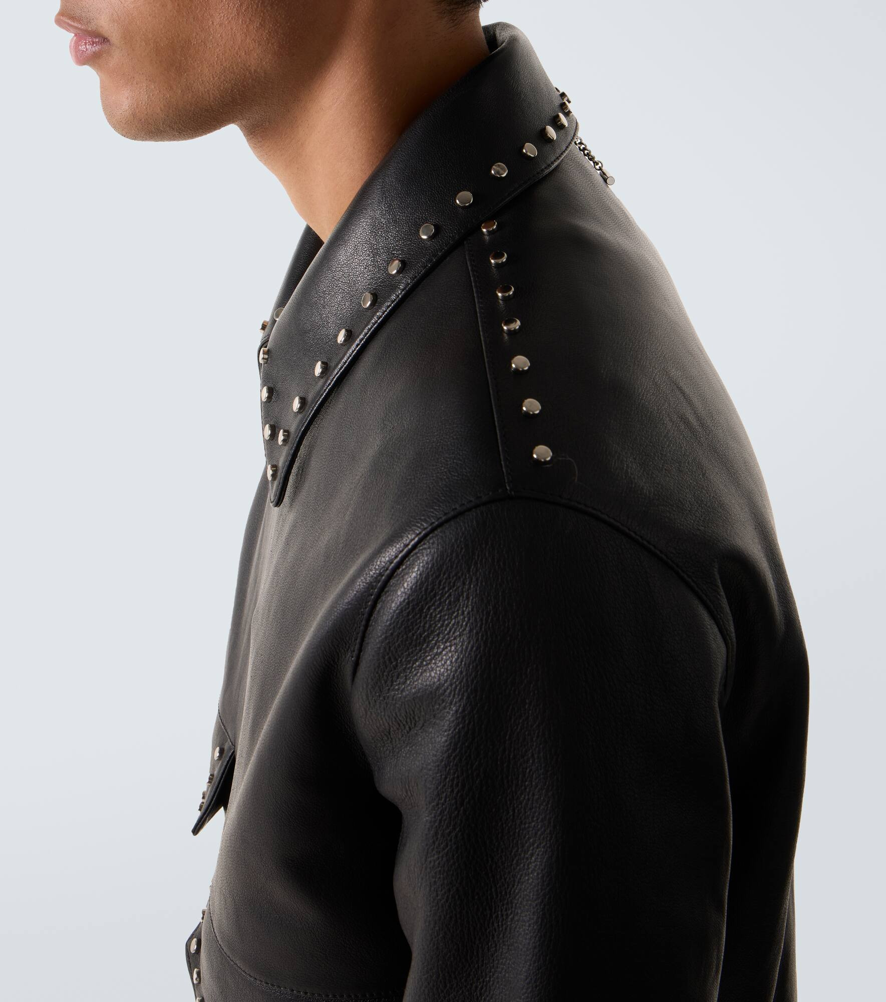 Studded leather jacket - 7