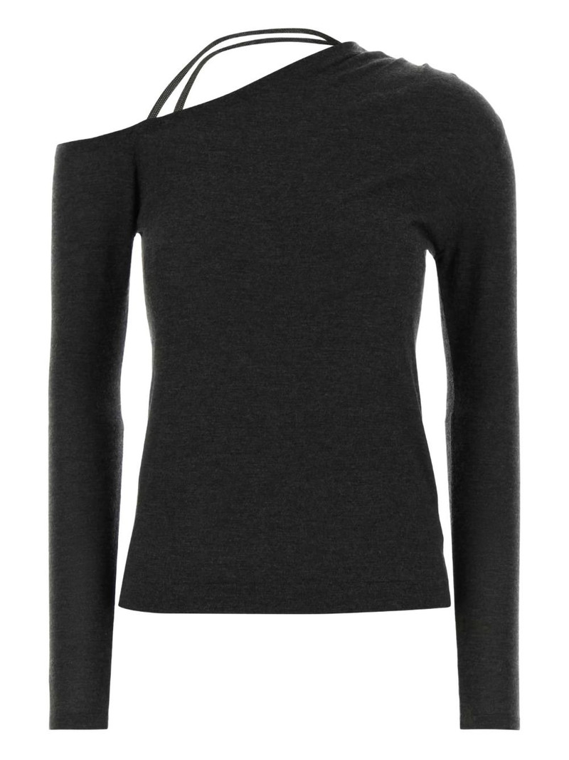 Brunello Cucinelli one-shoulder strap sweater outlook