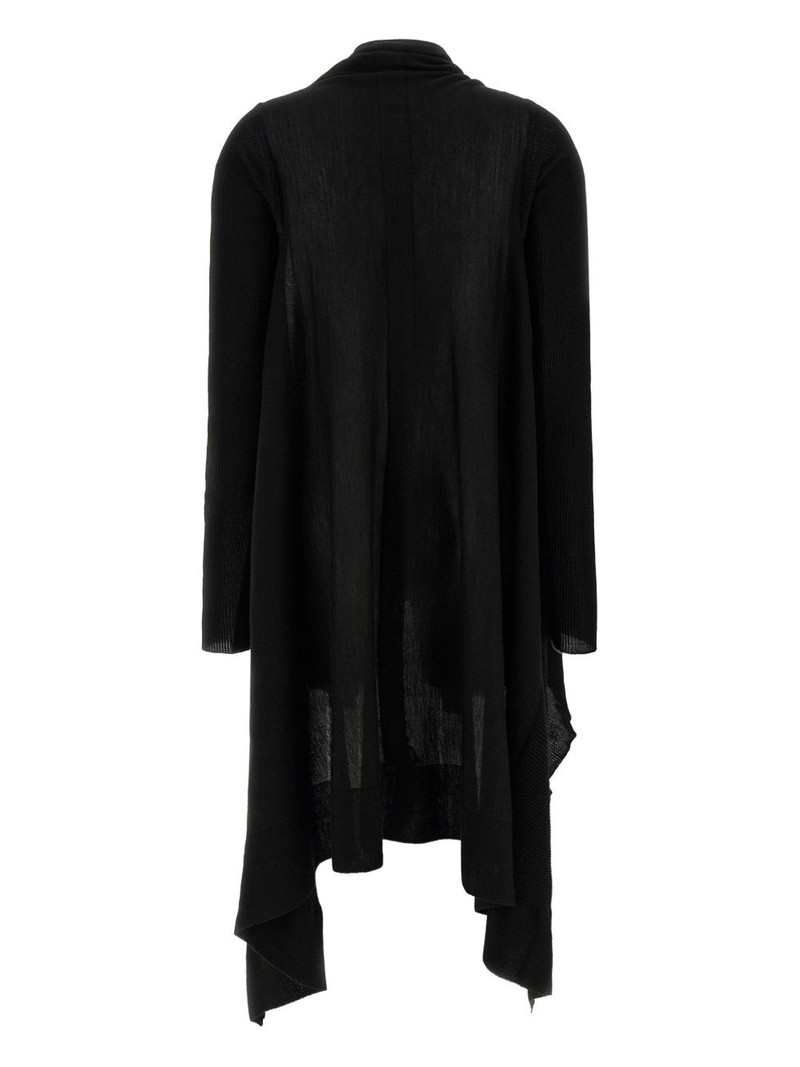 Rick Owens asymmetric-hem cardigan outlook