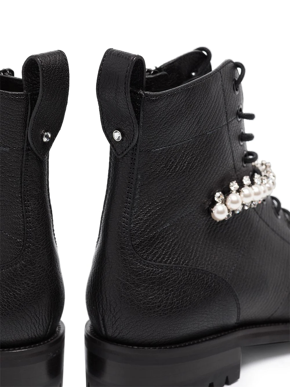 Cruz pearl-detail combat boots - 2