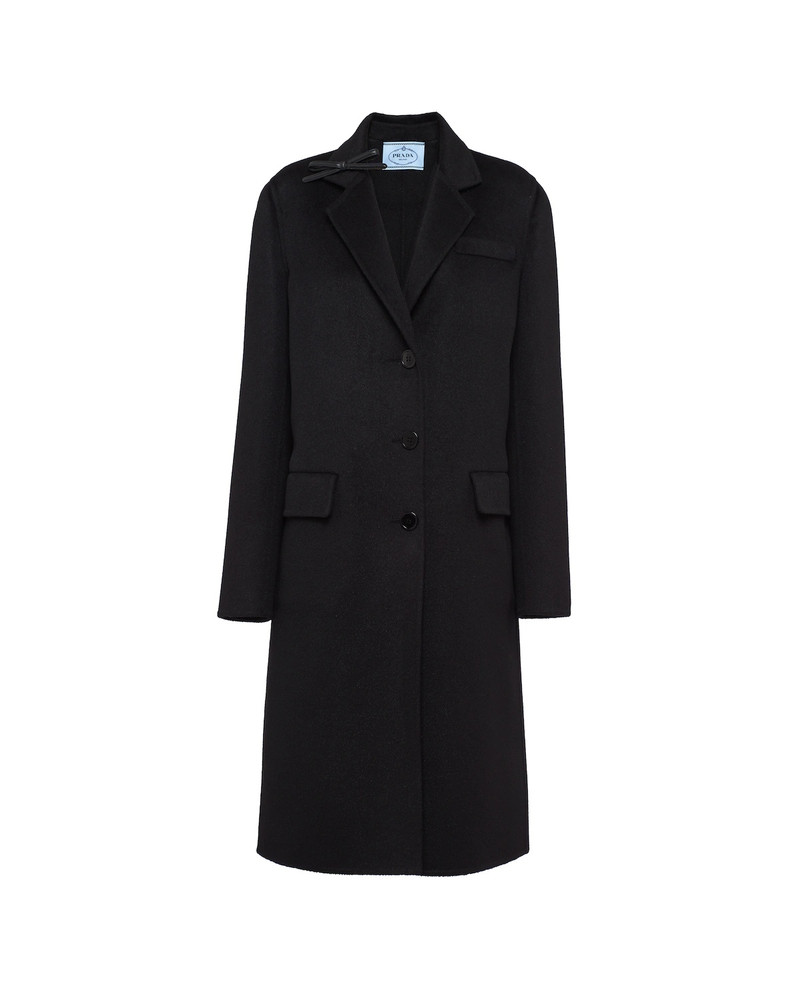 Single-breasted double cashgora coat 1