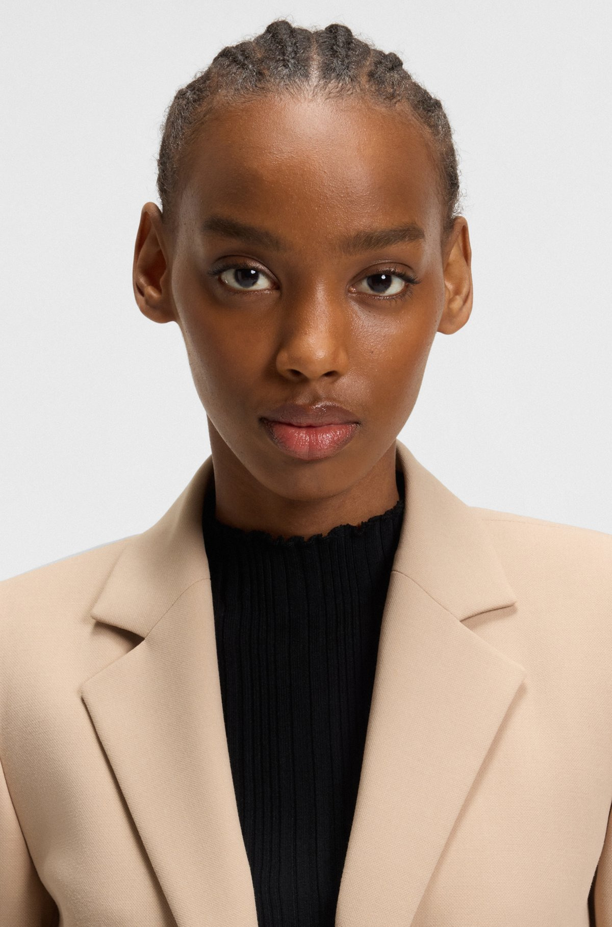 REGULAR-FIT BLAZER IN PINSTRIPE STRETCH FABRIC - 5