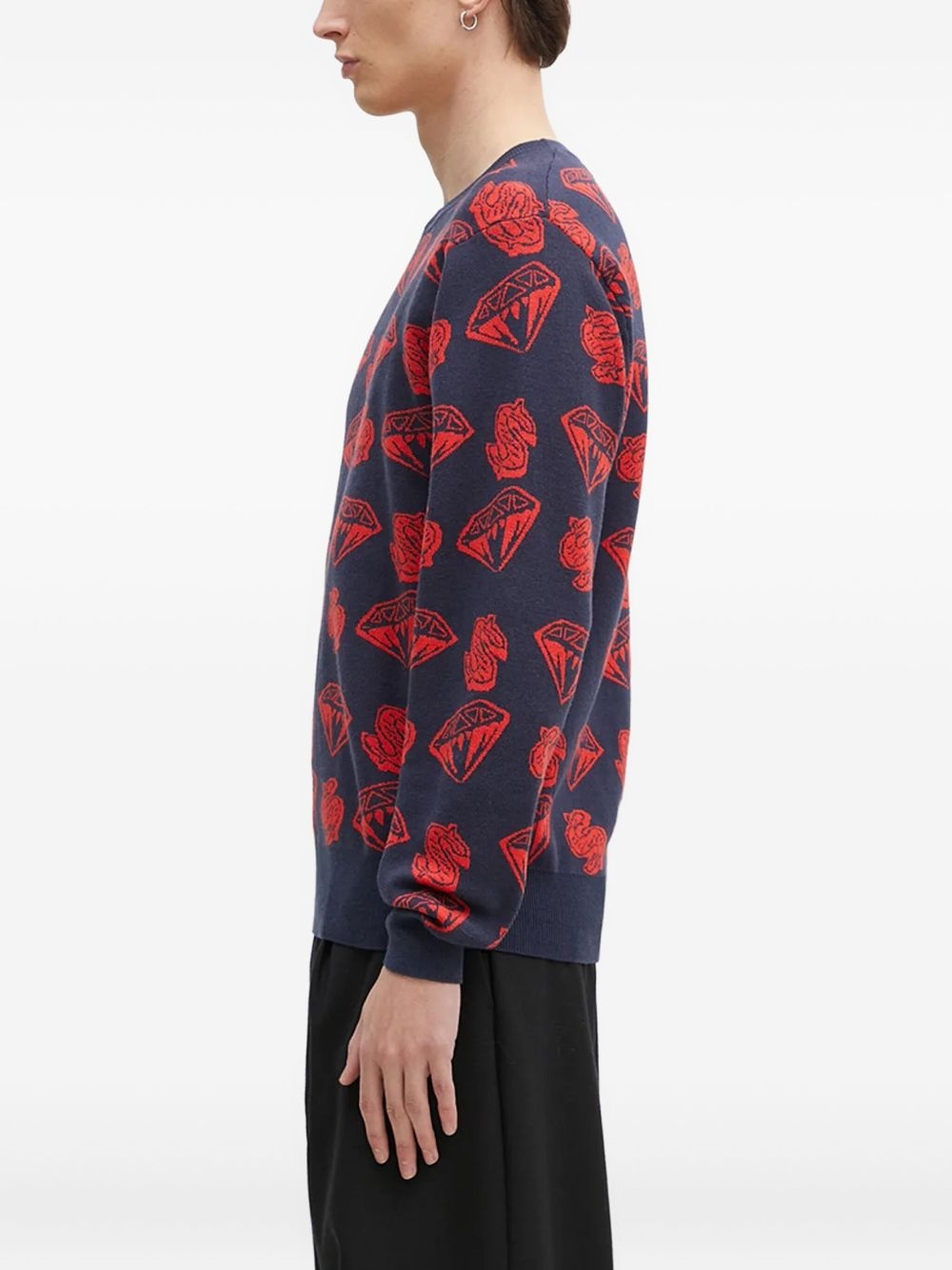 diamond dollar-intarsia sweater - 2