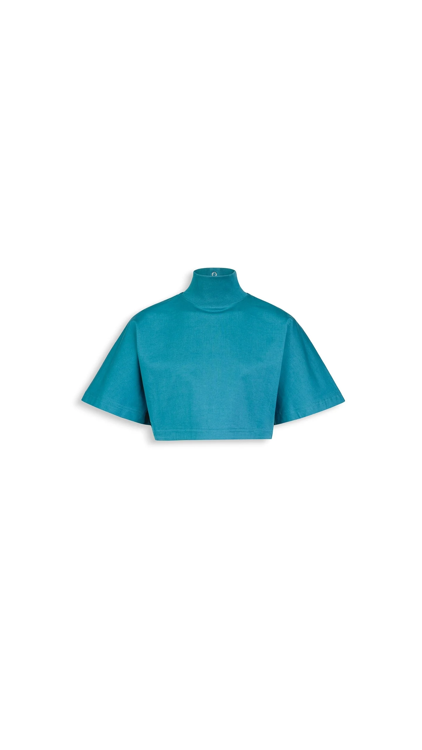 CROPPED COTTON JERSEY T-SHIRT - 1