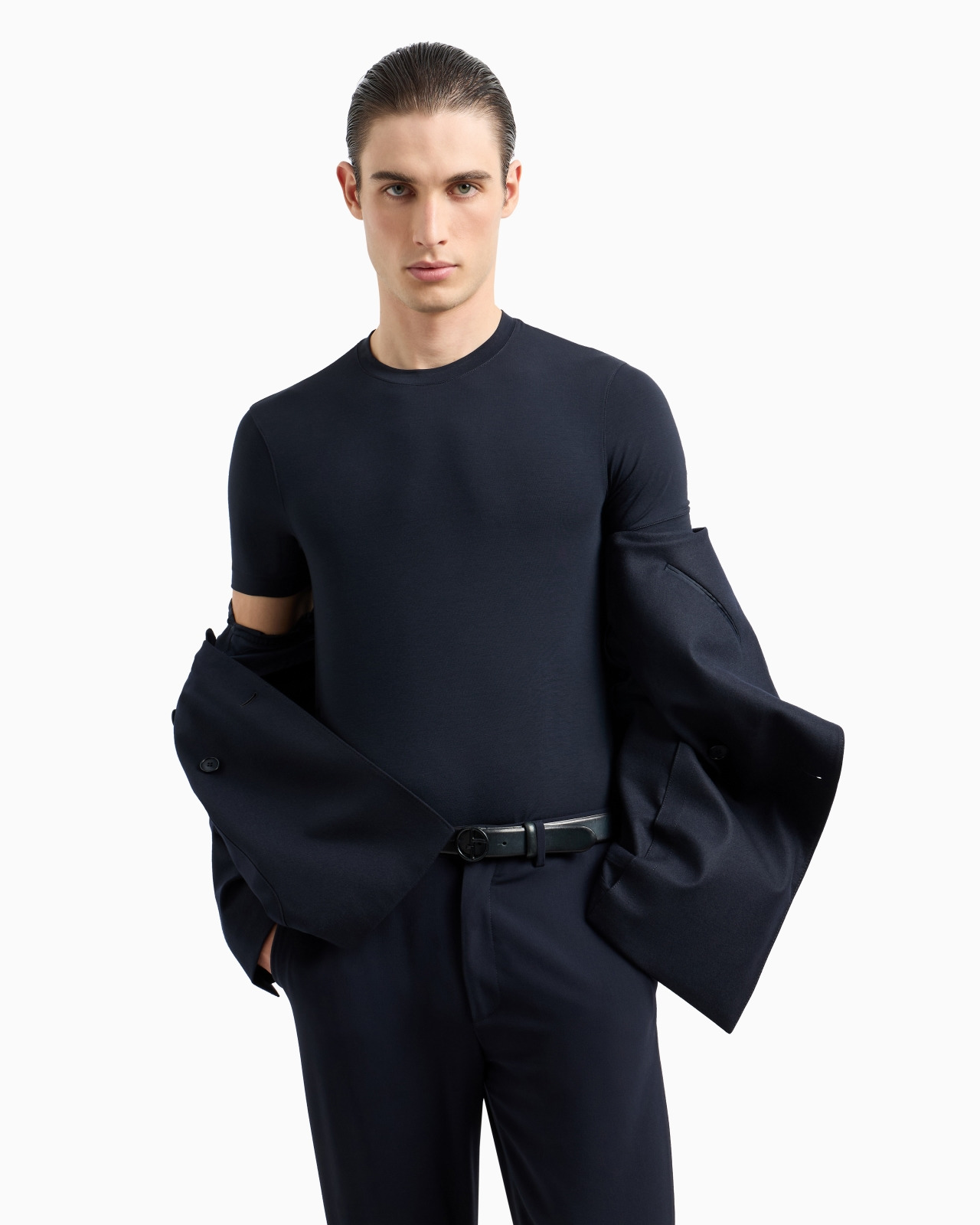 Icon Crew-neck T-shirt in stretch viscose jersey - 6