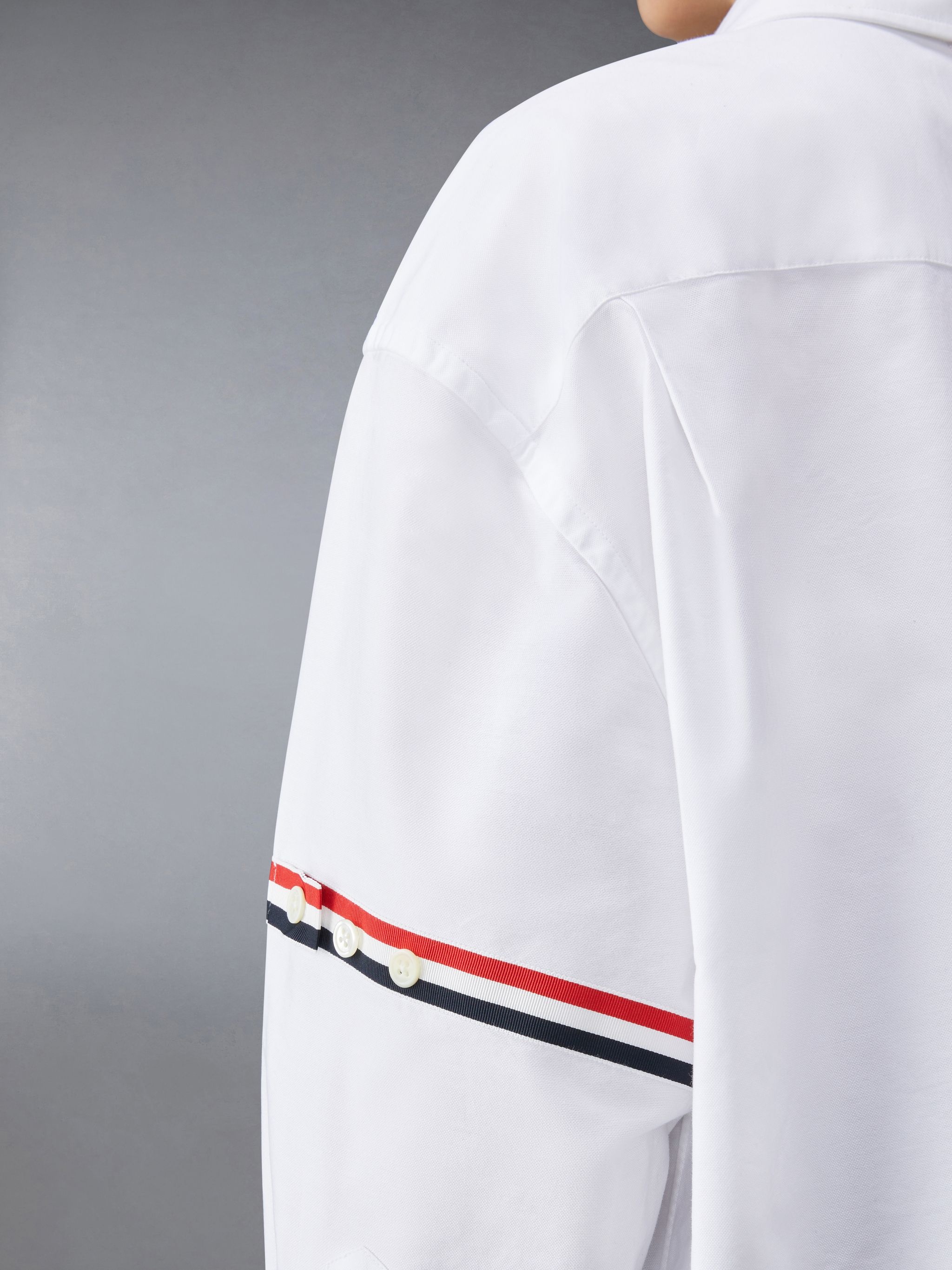 RWB stripe-trim cotton shirt - 5