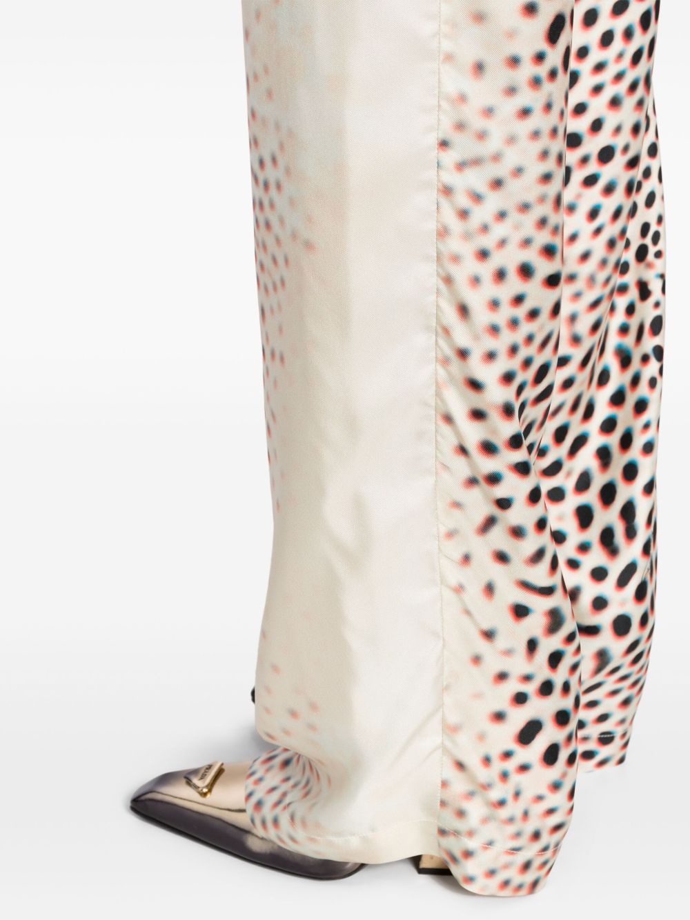 graphic-print straight trousers - 5